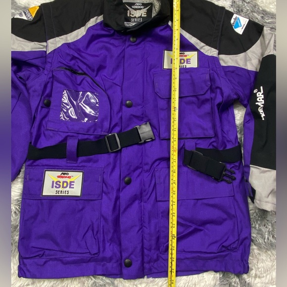 Pro Racing Isde Series Purple DuPont Cordura Nylon w/Kevlar Jacket Sz Medium - Picture 5 of 10